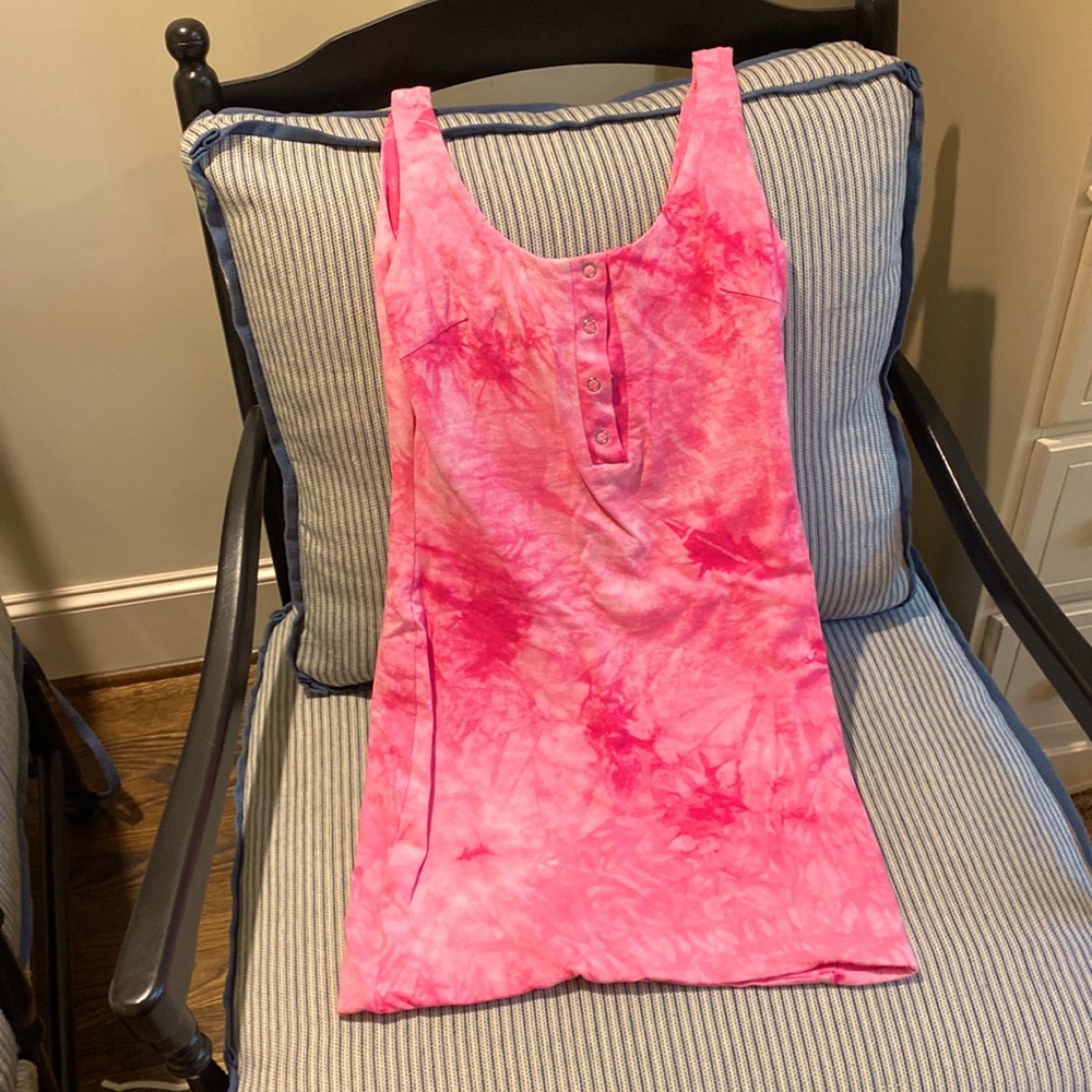 Hello molly pink tie dye mini dress